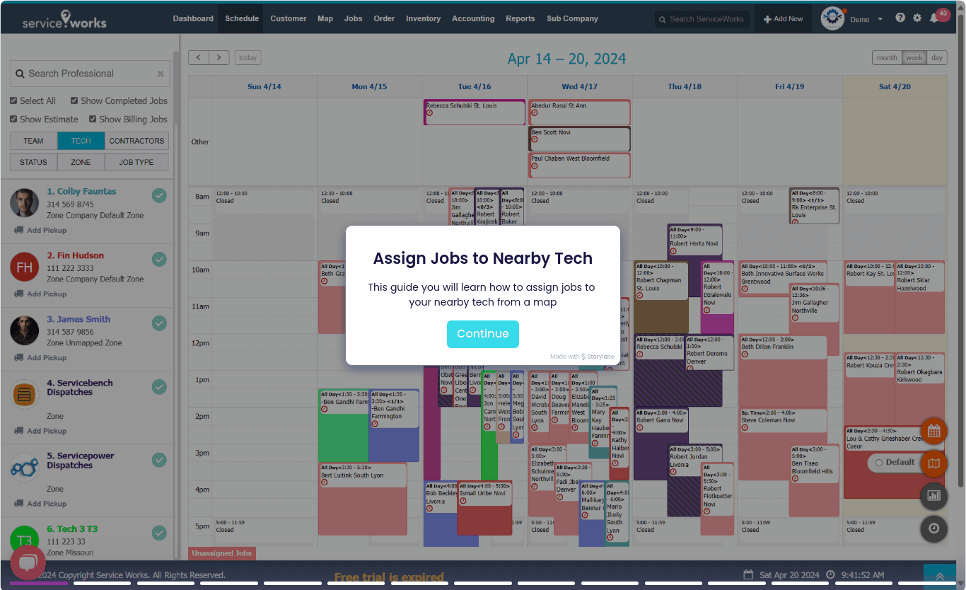Scheduling Animation